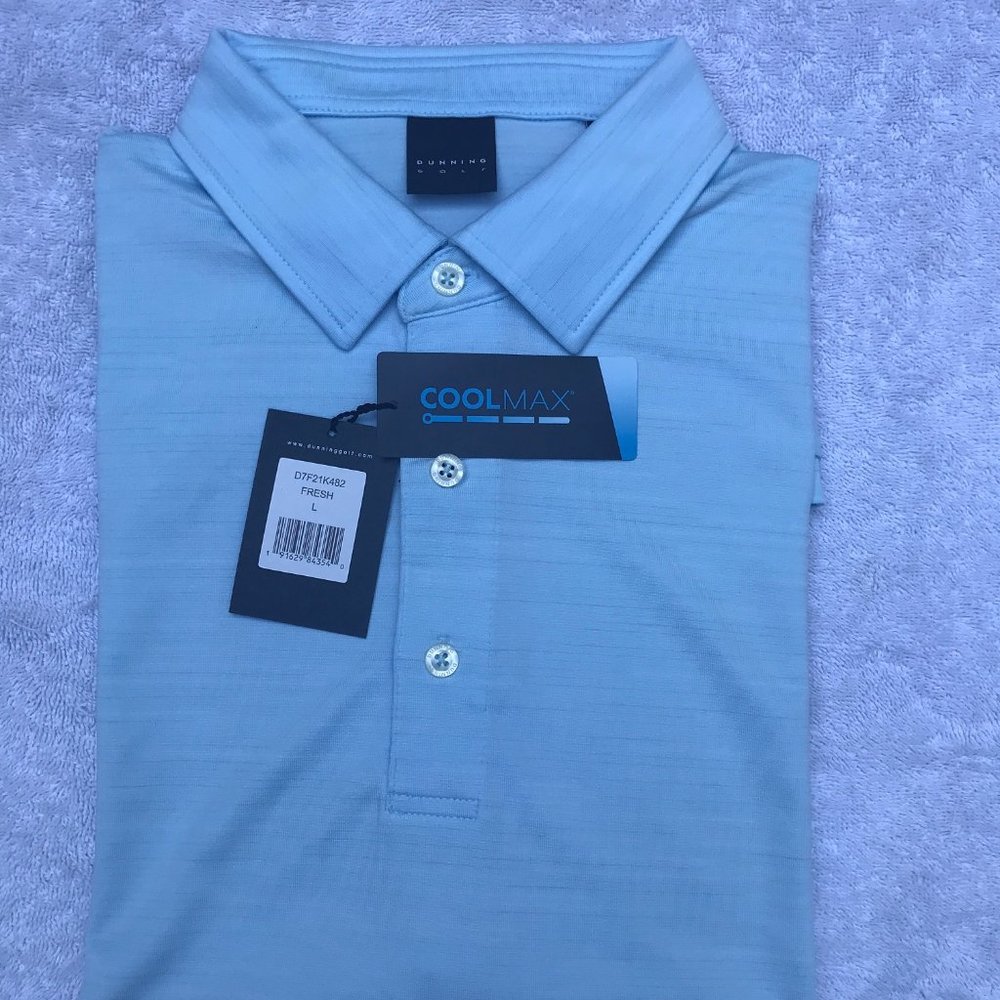 Men's Dunning Players JERSEY PERFORMANCE POLO Large Fresh